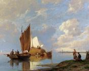 Off Volendam On The Zuiderzee - 皮尔特·克里斯蒂安·窦曼森